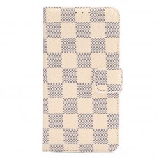 LG G Flex 2 - PU Leather Flip Square Protective Phone Cover Case Wallet - White